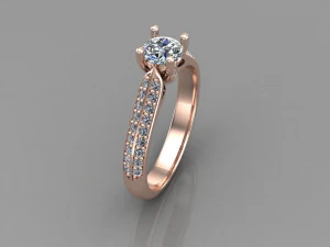 Women Ring Cad File 3D Print Model