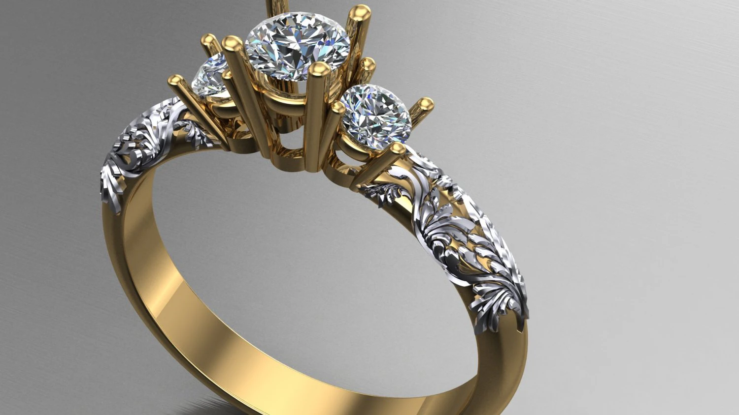 Women Ring Cad File 3D Print Model .c4d .max .obj .3ds .fbx .stl .blend 