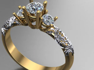 Women Ring Cad File 3D Print Model