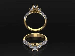Women Ring Cad File 3D Print Model