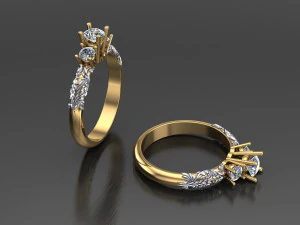 Women Ring Cad File 3D Print Model