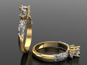 Women Ring Cad File 3D Print Model