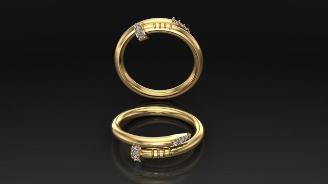 Women Ring Cad File 3D Print Model .c4d .max .obj .3ds .fbx .stl .blend 
