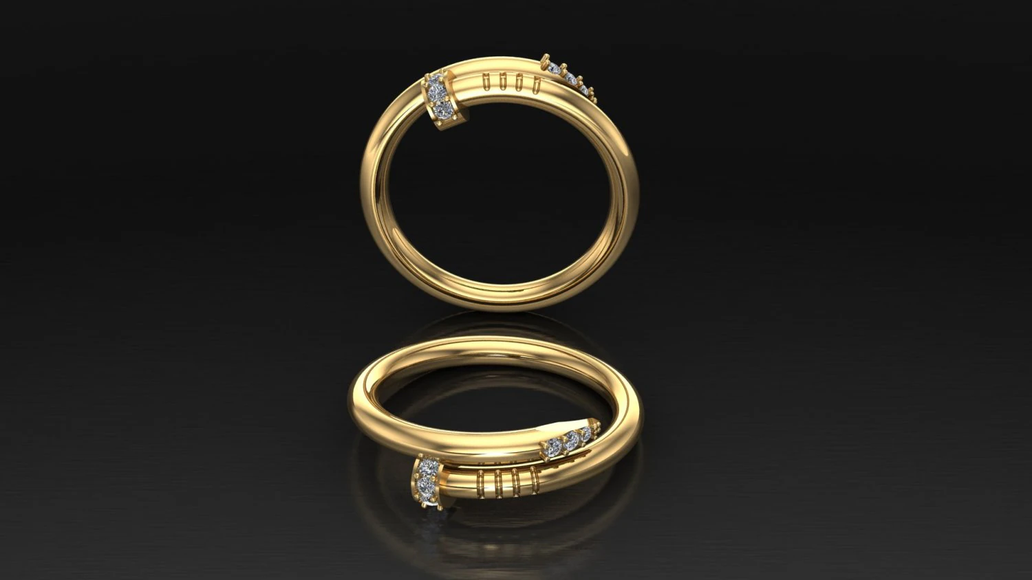 Women Ring Cad File 3D Print Model .c4d .max .obj .3ds .fbx .stl .blend 