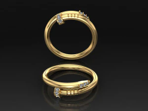 Women Ring Cad File 3D Print Model