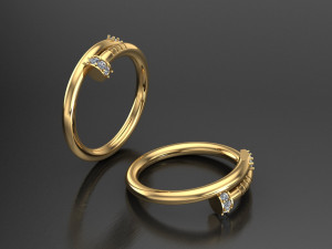 Women Ring Cad File 3D Print Model