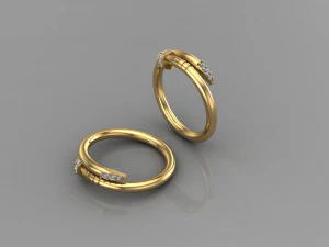Women Ring Cad File 3D Print Model