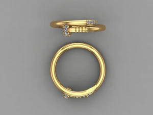 Women Ring Cad File 3D Print Model