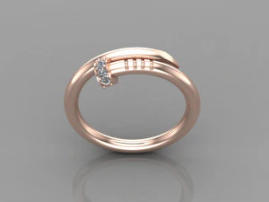 Women Ring Cad File 3D Print Model