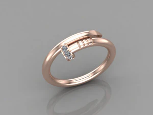 Women Ring Cad File 3D Print Model