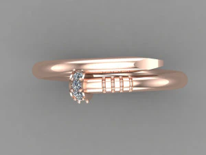 Women Ring Cad File 3D Print Model