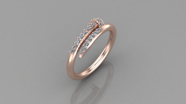Women Ring Cad File Model Cetak 3D .c4d .max .obj .3ds .fbx .stl .blend 