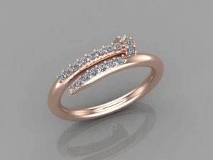 Women Ring Cad File 3D Print Model