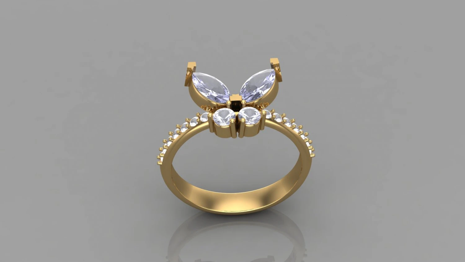 Women Ring Cad File 3D Print Model .c4d .max .obj .3ds .fbx .stl .blend 