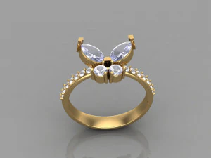 Women Ring Cad File 3D Print Model