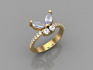 Women Ring Cad File 3Dプリントモデル