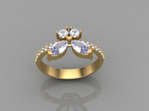 Women Ring Cad File 3Dプリントモデル