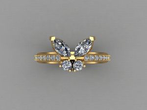 Women Ring Cad File 3Dプリントモデル