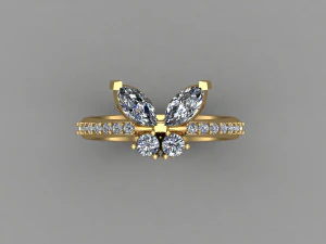 Women Ring Cad File 3D Print Model