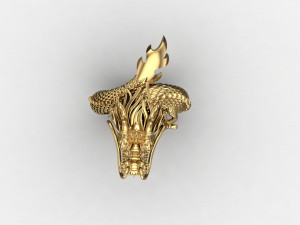 Man Ring Cad File Dragon Ring 3D 打印模型