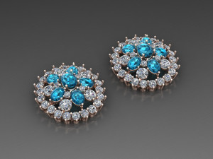 Women Earring Cad File 3D Print Model