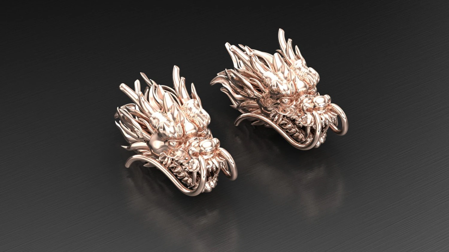Dragon Earring Cad File 3D Print Model .c4d .max .obj .3ds .fbx .stl .blend 