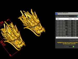Dragon Earring Cad File 3D Print Model