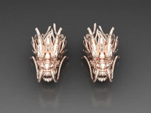 Dragon Earring Cad File 3D Print Model