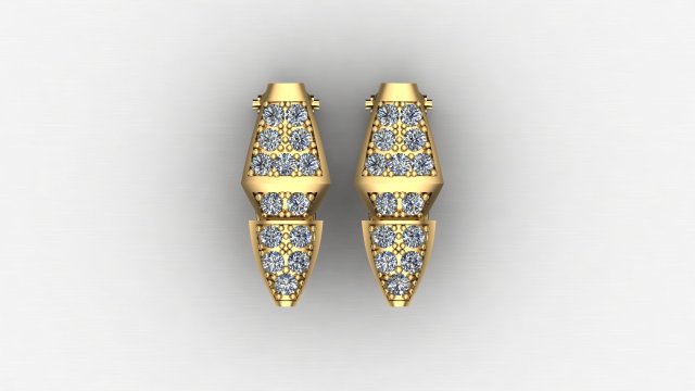 Women Earring Cad File Modelo de Impressão 3D .c4d .max .obj .3ds .fbx .stl .blend 
