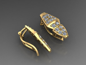 Women Earring Cad File Modelo de Impressão 3D