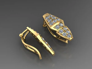 Women Earring Cad File 3D Print Model