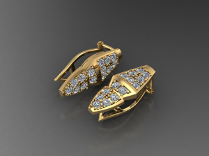 Women Earring Cad File Modelo de Impressão 3D