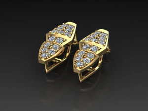 Women Earring Cad File 3D Print Model