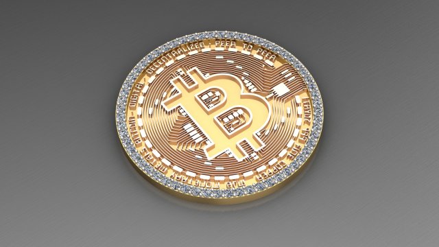 BitCoin Crypto Currency Cad File 3D 프린트 모델 .c4d .max .obj .3ds .fbx .stl .blend