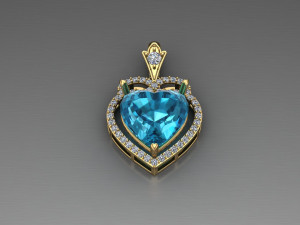 Heart Pendant Cad File 3D 프린트 모델