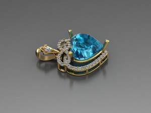 Heart Pendant Cad File 3D 프린트 모델