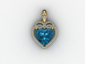 Heart Pendant Cad File 3D 프린트 모델