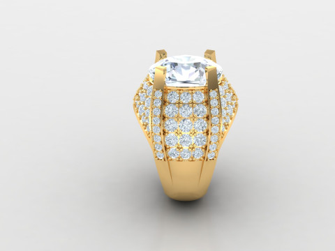 Man Ring Cad File Printing 3Dプリントモデル