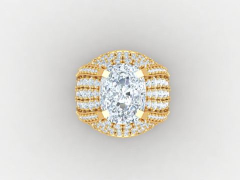 Man Ring Cad File Printing 3Dプリントモデル