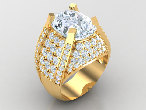 Man Ring Cad File Printing 3Dプリントモデル