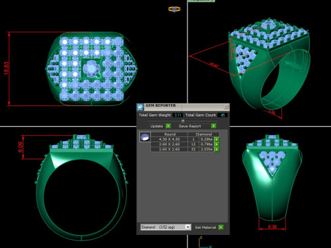 Man Ring Cad File Printing 3Dプリントモデル
