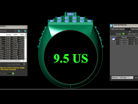 Man Ring Cad File Printing 3Dプリントモデル