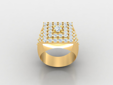 Man Ring Cad File Printing 3Dプリントモデル