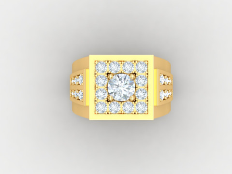 Man Ring Cad File Printing Modèles 3D en vedette