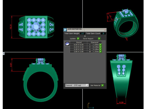 Man Ring Cad File Printing Modèles 3D en vedette