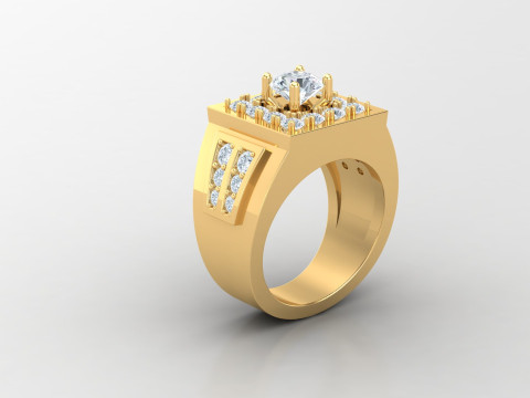 Man Ring Cad File Printing Modèles 3D en vedette