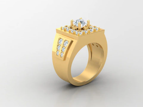 Man Ring Cad File Printing 3D Print Model
