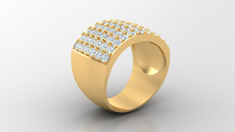 Man Ring Cad File Printing Modelo de Impressão 3D .c4d .max .obj .3ds .fbx .stl .blend 