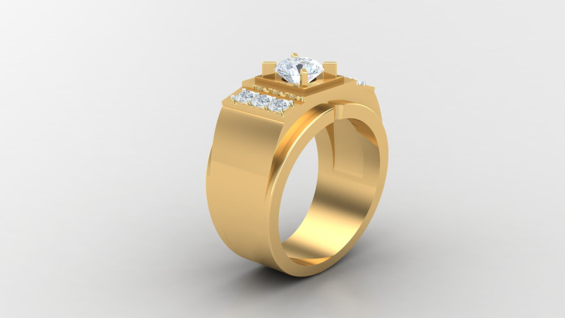 Man Ring Cad File Printing 3Dプリントモデル .c4d .max .obj .3ds .fbx .stl .blend 