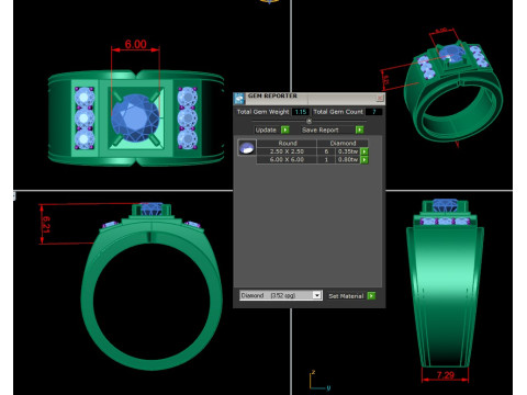Man Ring Cad File Printing 3Dプリントモデル